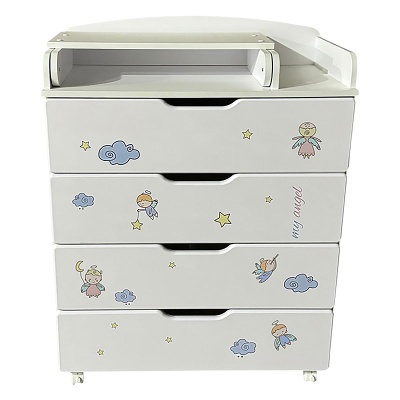 Комод детский с пеленальной доской Антел Ariel 800/4 Ангелочки